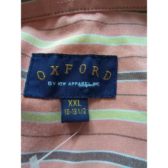 Oxford Men's Size XXL Pinstripe, Short Sleeved Top - Picture 6 of 8